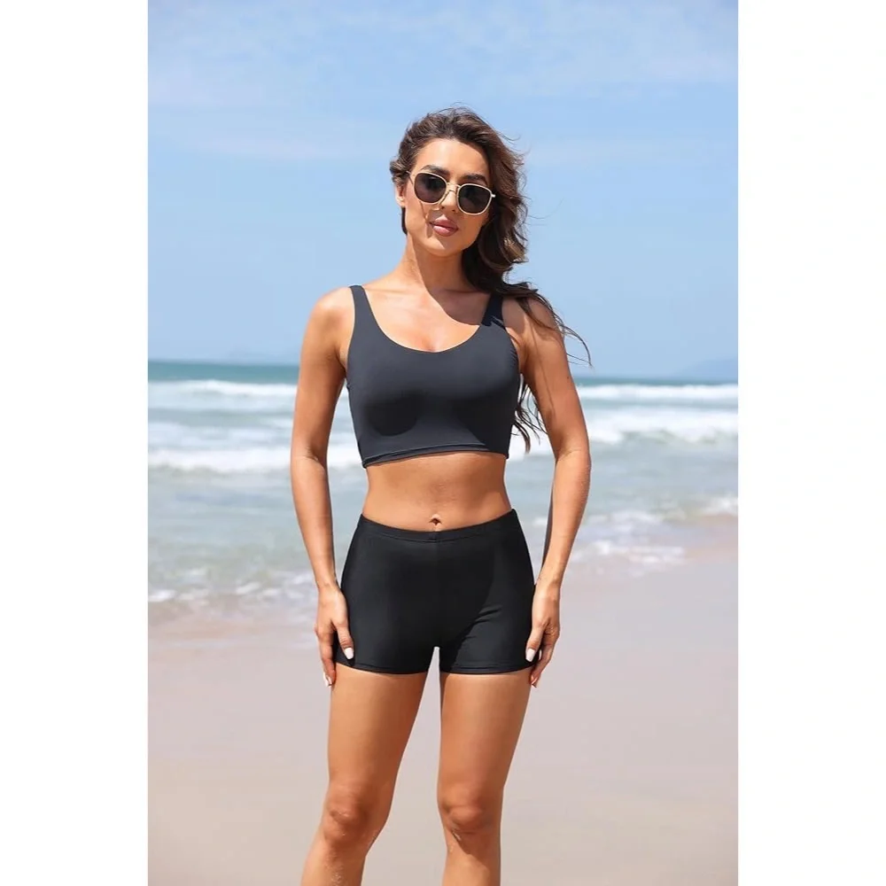 🍓$5 Pick!🍓 Yonique Black Women's Swim Shorts